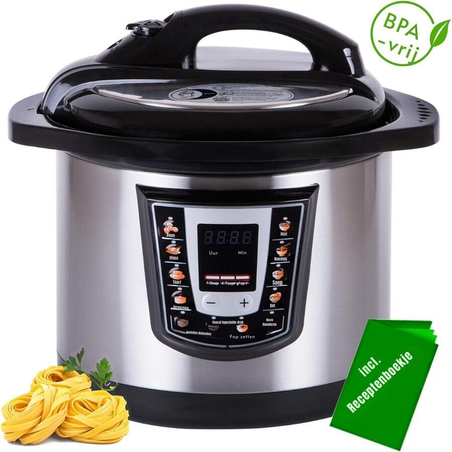 Quvo Multicooker Multicookers Zwart en Grijs 31cm x 35cm x 34cm