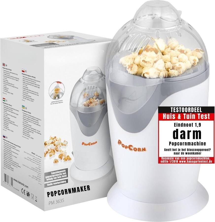 Quvo Popcornmachine Princess Wit Grijs 18 cm x 17 cm x 35 cm