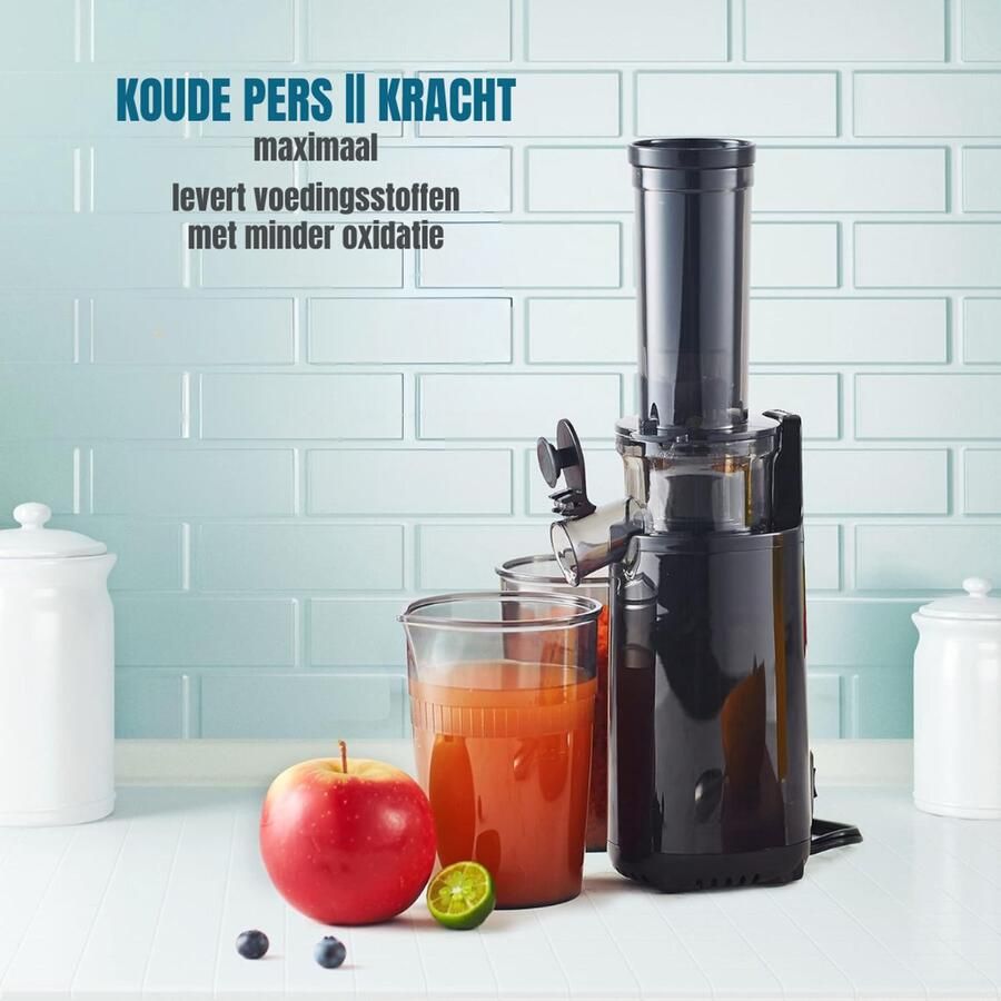 Quvo Sapcentrifuges groenten en fruit Sapcentrifuges Slowjuicer koolgrijs. ‎9cm x 9cm x 30cm