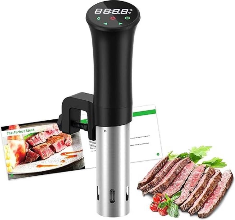 Aurixi Sous vide stick Vacumeermachine Sous Vide Zwart ‎38cm x 16cm x 12cm
