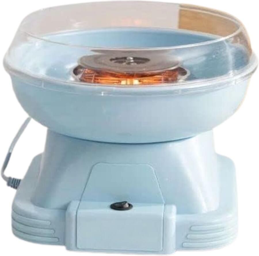 Quvo Suikerspinmachine Retro 500W Suikerspin Machine Popcorn Machine – Popcornmakers – Suikerspinmachines – Gemakkelijk te gebruiken Blauw 19cm x 21cm x 28cm
