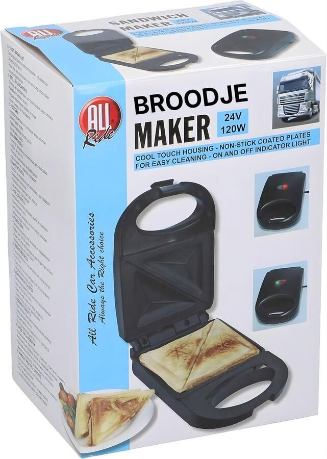 Quvo Tosti-ijzers Tosti Apparaat Tosti Ijzer Zwart 9cm x 22cm x14cm