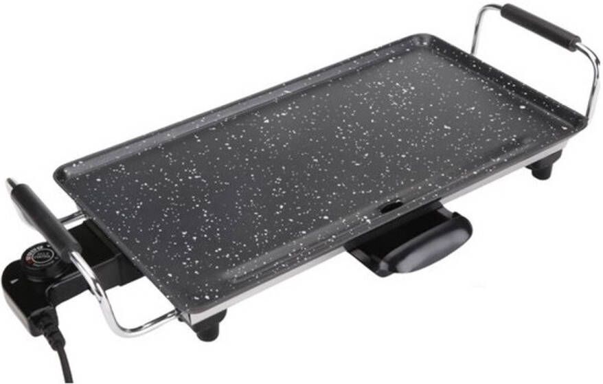 R swiss Elektrische Grillplaat-2000W Antiaanbaklaag Verstelbaar Thermostaat