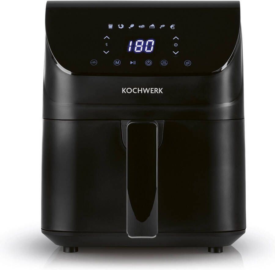 Rachs KOCHWERK heteluchtfriteuse digitaal 4l met herinneringsfunctie zwart mat