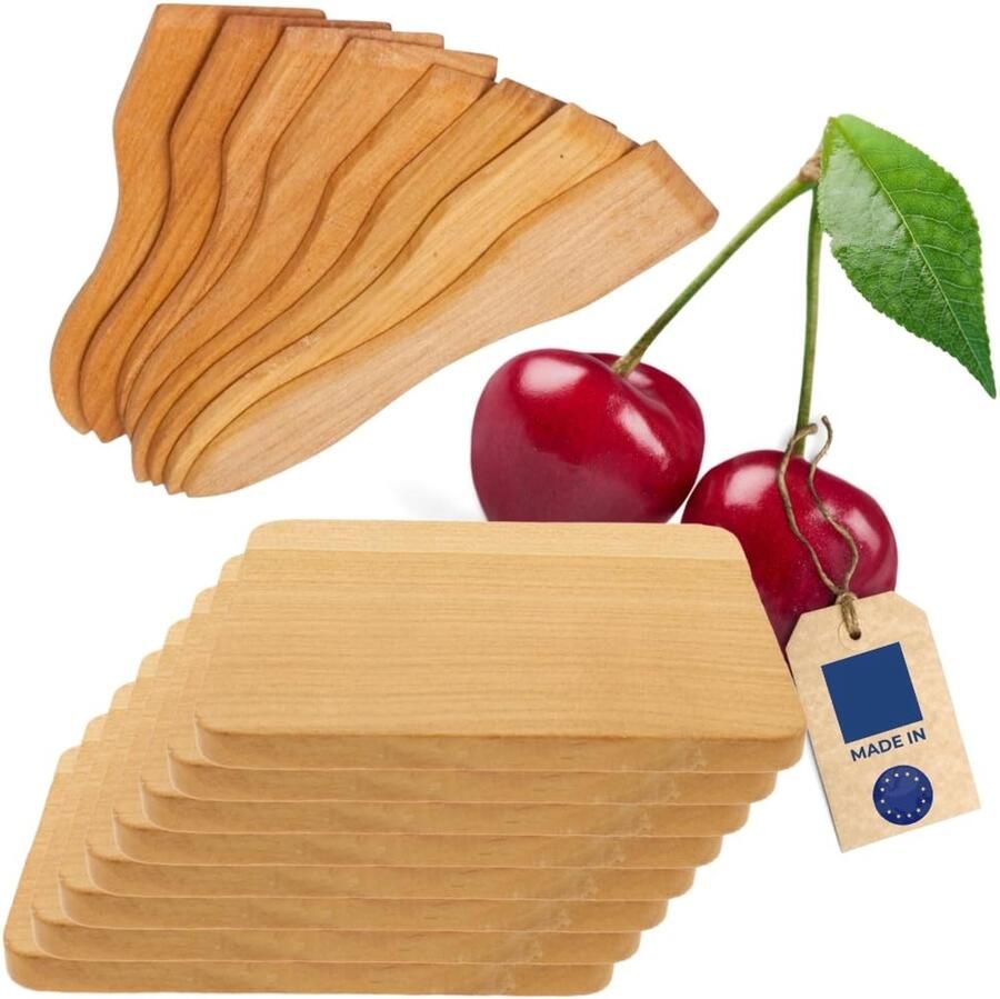 Raclette Set van 16 Stukken Kersenhout