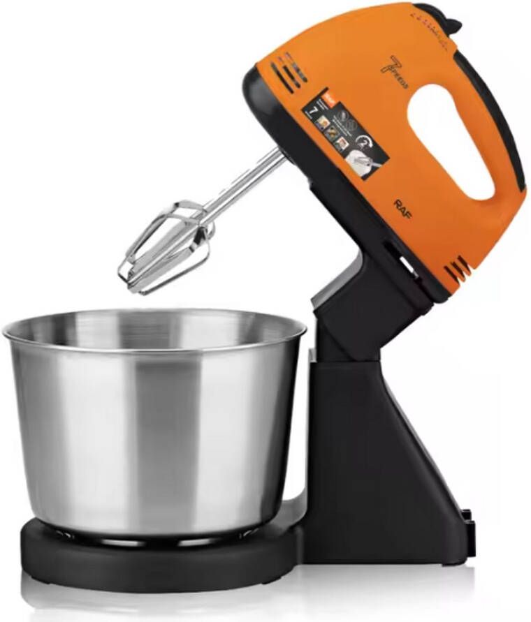 Raf 6637O Handmixer met mengkom 2 liter- Oranje