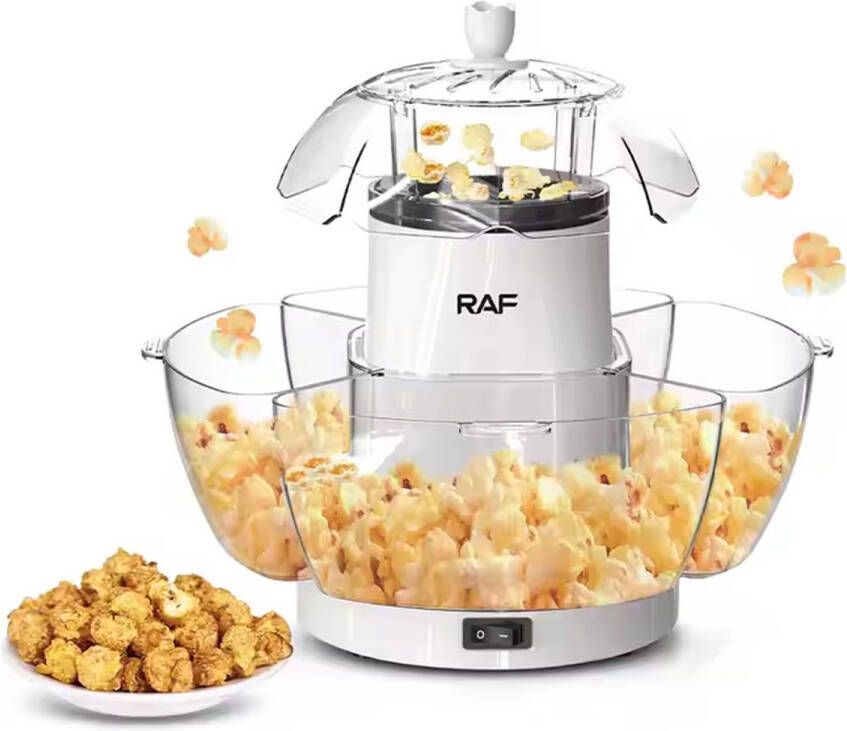 Raf Popcorn machine popcornmachine popcornmakers zonder olie of vet klaar in 2 minuten gezonde snack 1200W