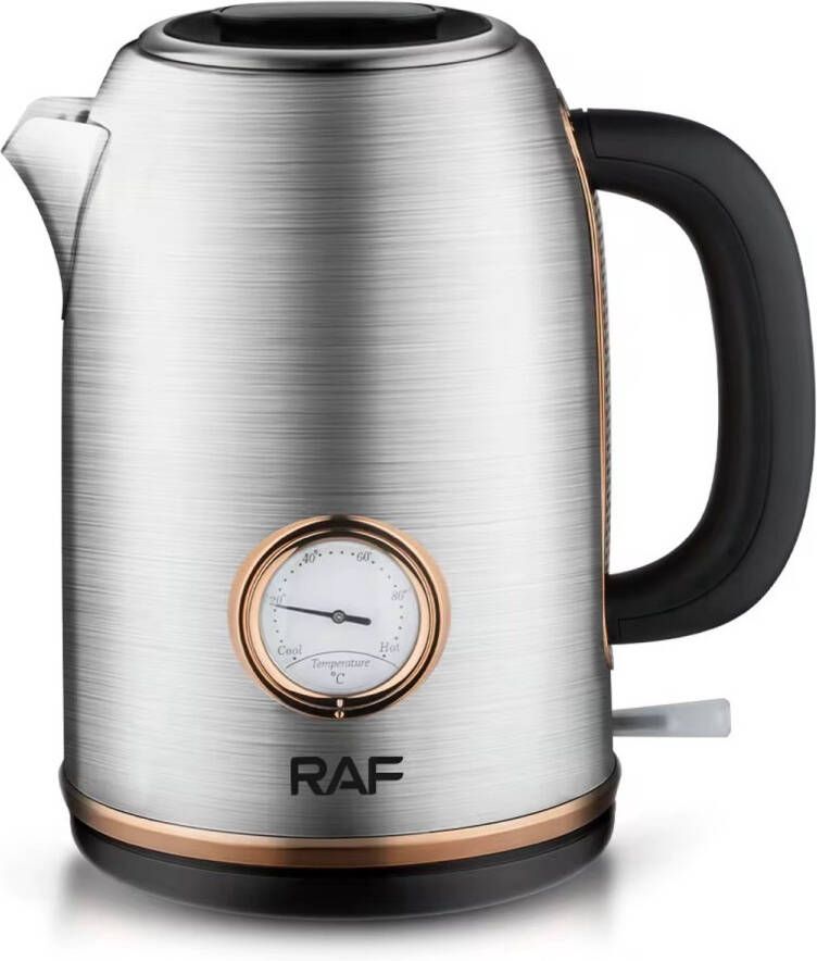 Raf Premium Luxe Waterkoker 1 6L Luxe 1800W RVS Zilver&Rose Elegant