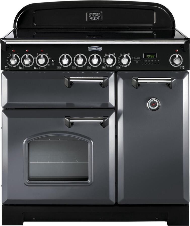 Rangemaster Classic Deluxe 90 Ceramic Range-fornuis Electrisch Keramisch Grijs