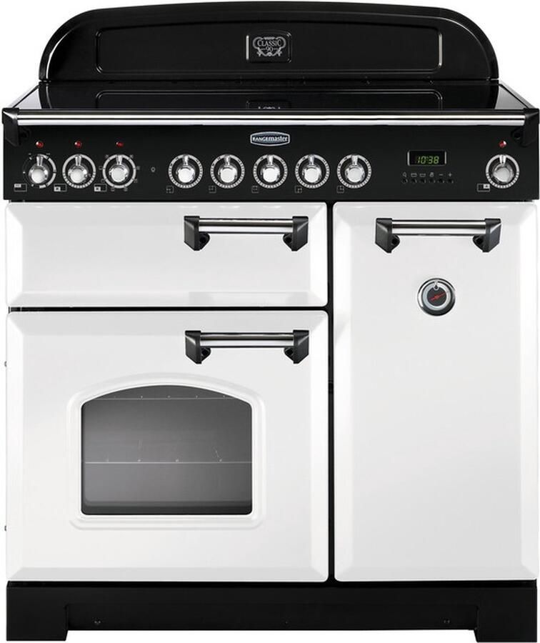 Rangemaster Classic Deluxe 90 Ceramic Range-fornuis Electrisch Keramisch Wit