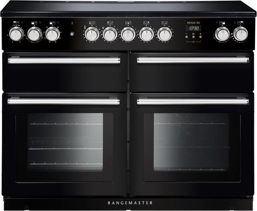 Rangemaster NEXSE110EIBL fornuis Range-fornuis Zwart Chroom Zone van inductiekookplaat A
