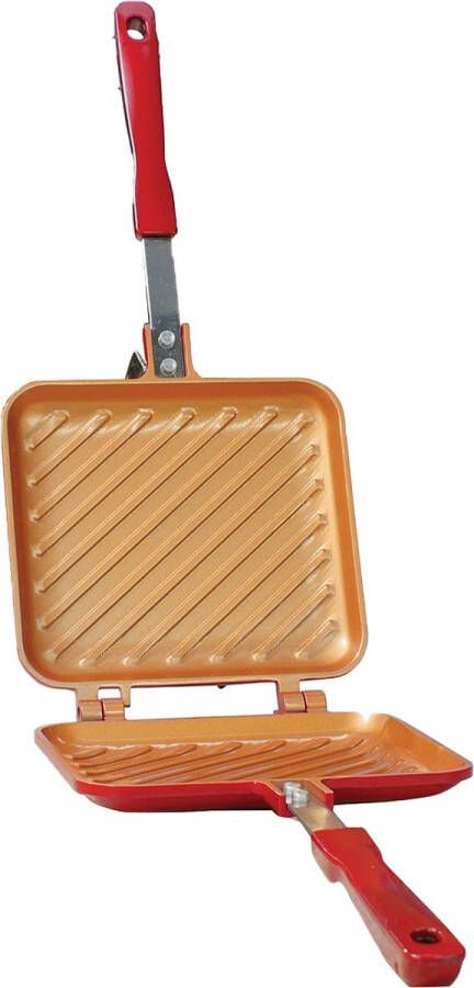 Bulbhead Red Copper Flipwich tosti- en panini-ijzer. Ideaal voor knapperige tosti's panini's en meer. Met antiaanbaklaag geschikt voor gas keramisch en elektrisch koken. Compact duurzaam en makkelijk schoon te maken. Perfect voor heerlijke maaltijden