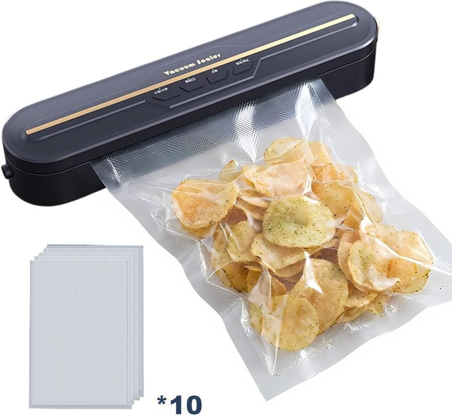 Refined Living Vakuumiergerät-Lebensmittel-Vakuumierer-Vakuumierergerät-für-Lebensmittel-Vakuumierer-Maschine-Vakuumiermaschine-Folienschweißgerät-Frischhaltegerät-Küchenzubehör-120W