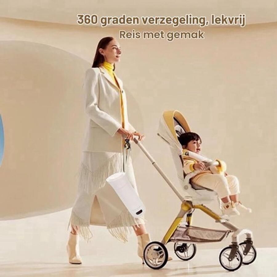 Reis Elektrische Waterkoker 300W 400 Ml Draagbare Kleine Roestvrijstalen Ketel met Display 3 Minuten Snelle Verwarmingstemperatuur Verstelbaar voor Buiten (EU -plug 220V)