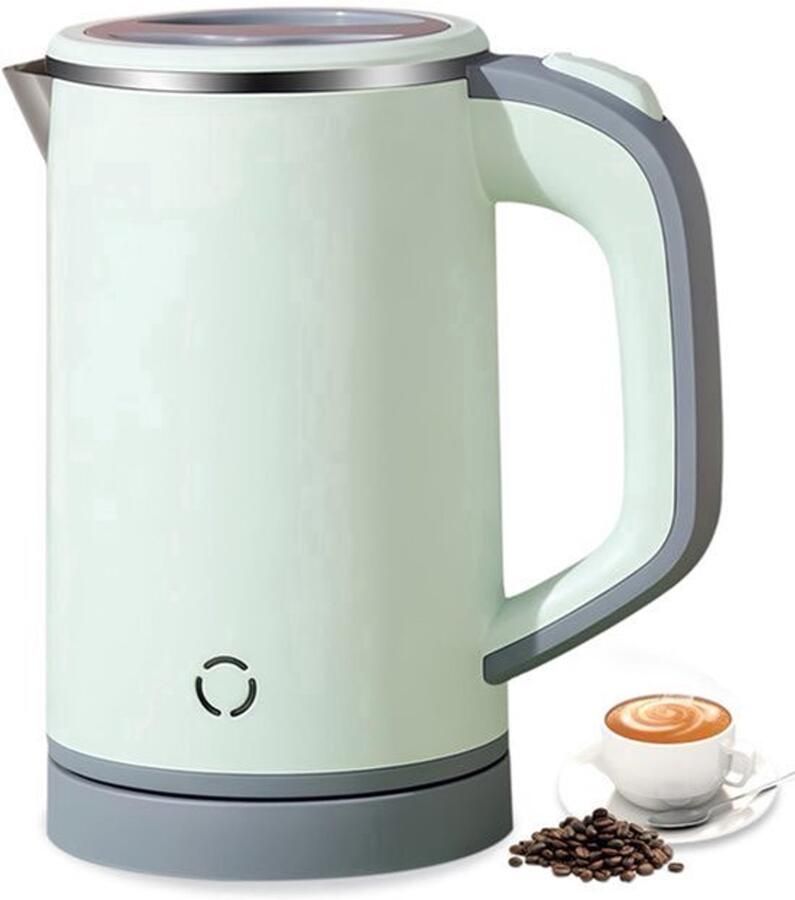 Reiswaterkoker 800 ml klein 5 minuten snel koken waterkoker van roestvrij staal 600 W draagbaar mini-campingwaterkoker stil voor reizen camping caravan of onderweg