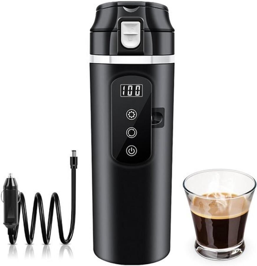 Reiswaterkoker voor de auto 12 V 24 V 500 ml elektrische waterkoker met display