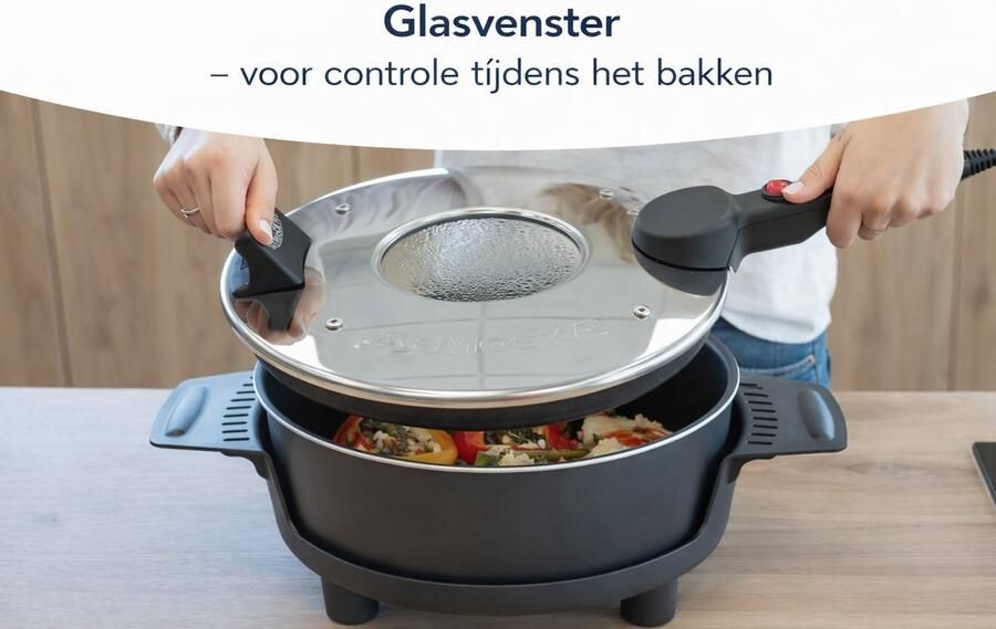 Remoska Prima P31F 01 2L Bakpan met Glazen Kijkvenster