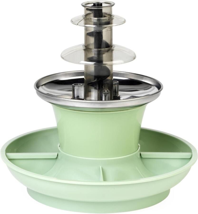 Ren Chocoladefontein Chocolade Fontein Smeltchocolade voor Fontein Automatische Uitschakeling Groen 23cm x 23cm x 22cm