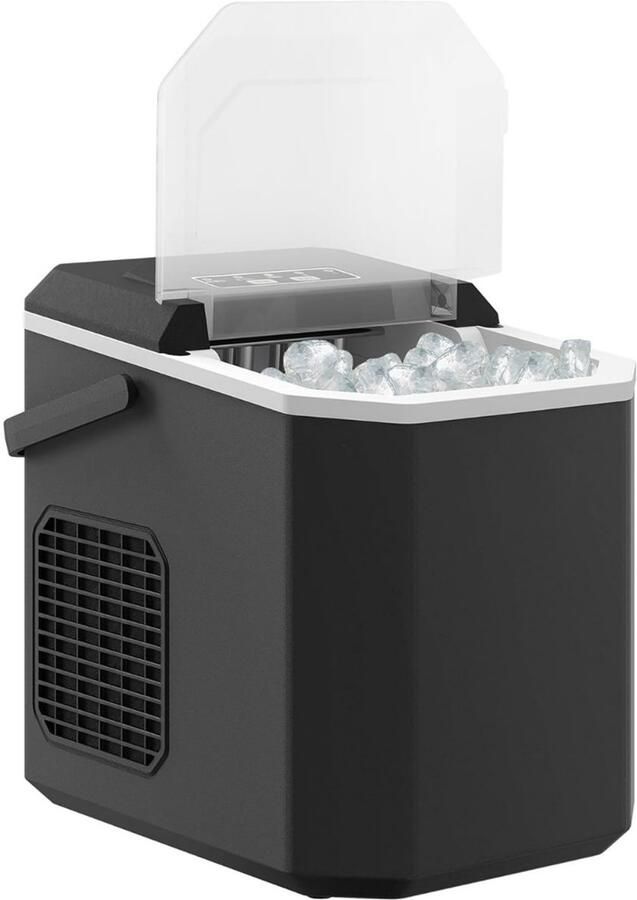 Ren Ijsblokjesmachine ijsmachine -ijsblokjesmakers LED-display 2 ijsblokjesgroottes Lichtblauw 35cm x 25cm x 33cm; 544g