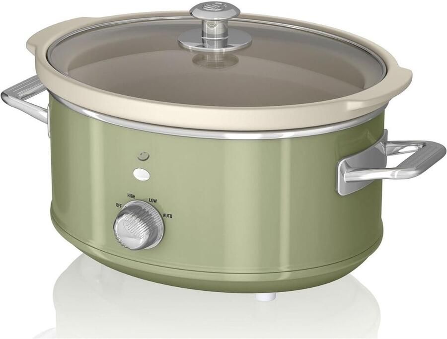 Ren Slowcooker met timer Slowcooker Crockpot Groen ‎27cm x 34cm x 22cm