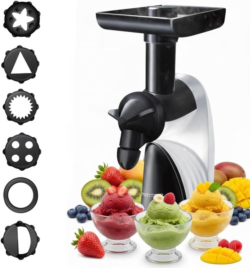 Ren Softijs Machine voor Thuis Softijs Machine Softijs Maker zeer eenvoudig te bedienen 100% natuurlijk Zwart 31cm x 23cm x 37cm