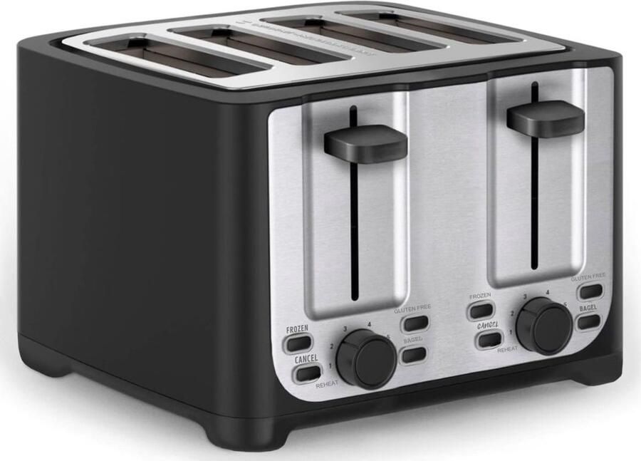 Ren Tosti apparaat broodrooster Tosti apparaat Tosti broodrooster Zwart ‎27cm x 12cm x 19cm