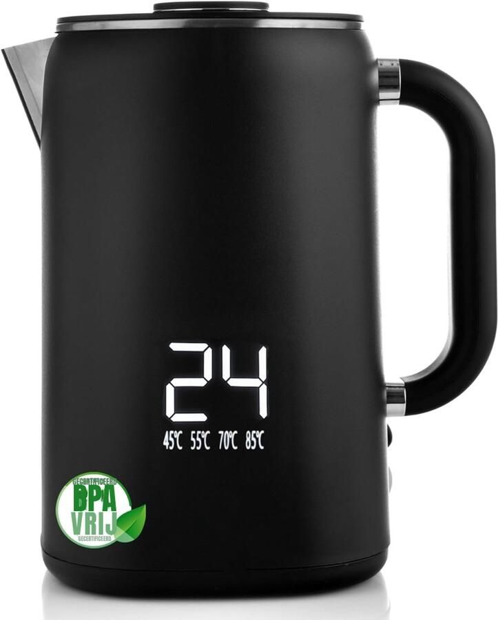 Savi Waterkoker met Temperatuurregeling Waterkoker Zwart ‎21cm x 15cm x 23cm