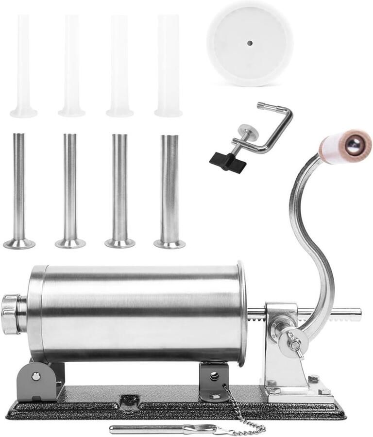 Ren Worstenvuller Worstenmaker Worstenvul Machine Zilver 34cm x 17cm x 15cm