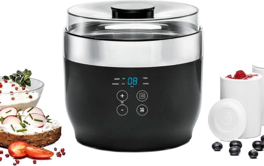 RONN Yoghurtmaker Citruspers Ijsmachine Zwart 20cm x 20cm x 19cm