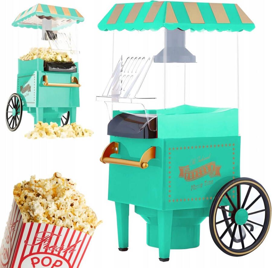 Renew Force Retro Popcorn Machine 1200W Gezonde Popcorn zonder Vet