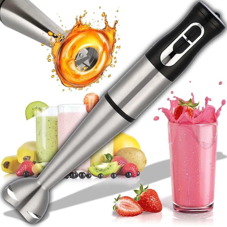 Retoo Allecto Elektrische Hand Blender 1200W Handmixer Stepless Snelheden Voor Milkshakes en Smoothies Portable Pureren Geschikt voor Sauzen