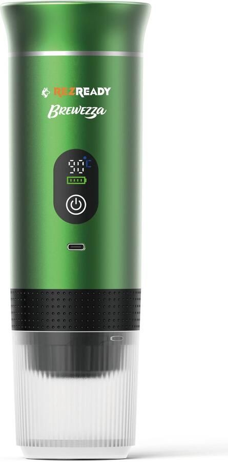 RezReady Brewezza Portable Koffiezetapparaat – Tijdelijk Aanbod Compact & Lichtgewicht – USB Oplaadbaar – Ideaal voor Reizen & Outdoor