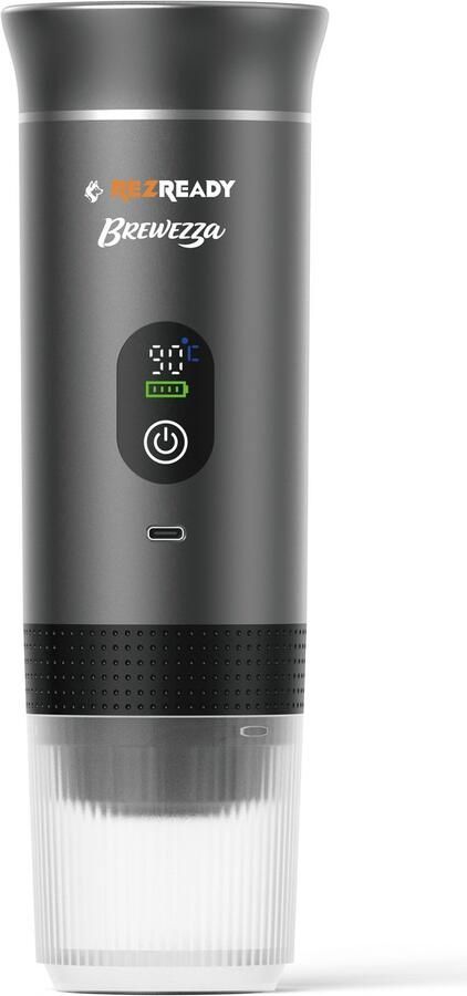 RezReady Brewezza Portable Koffiezetapparaat – Tijdelijk Aanbod – Compact & Lichtgewicht – USB Oplaadbaar – Ideaal voor Reizen & Outdoor