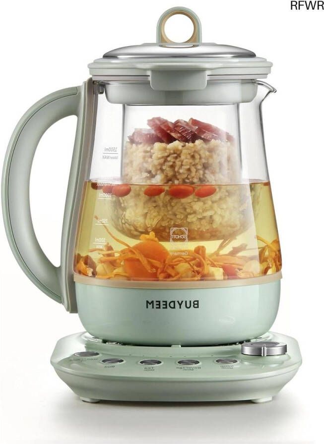 RFWR 10-in-1 Programmeerbare Theemaker en Ketel – 1 5 L Cozy Groene Kleur
