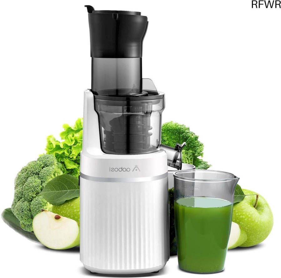 RFWR 200W Slowjuicer met Omgekeerde Functie en Twee Filtergroottes voor Optimale Sapopbrengst