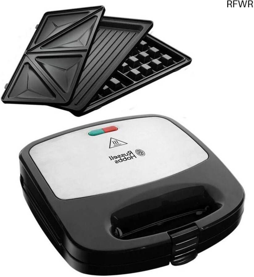 RFWR 3-in-1 Fiesta Grill Sandwichmaker Wafelijzer Contactgrill en Tosti-ijzer