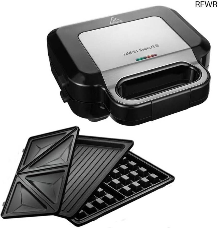 RFWR 3-in-1 Tosti-apparaat met Wafel- en Grillplaten Vaatwasserbestendig Antiaanbaklaag Extra Diep