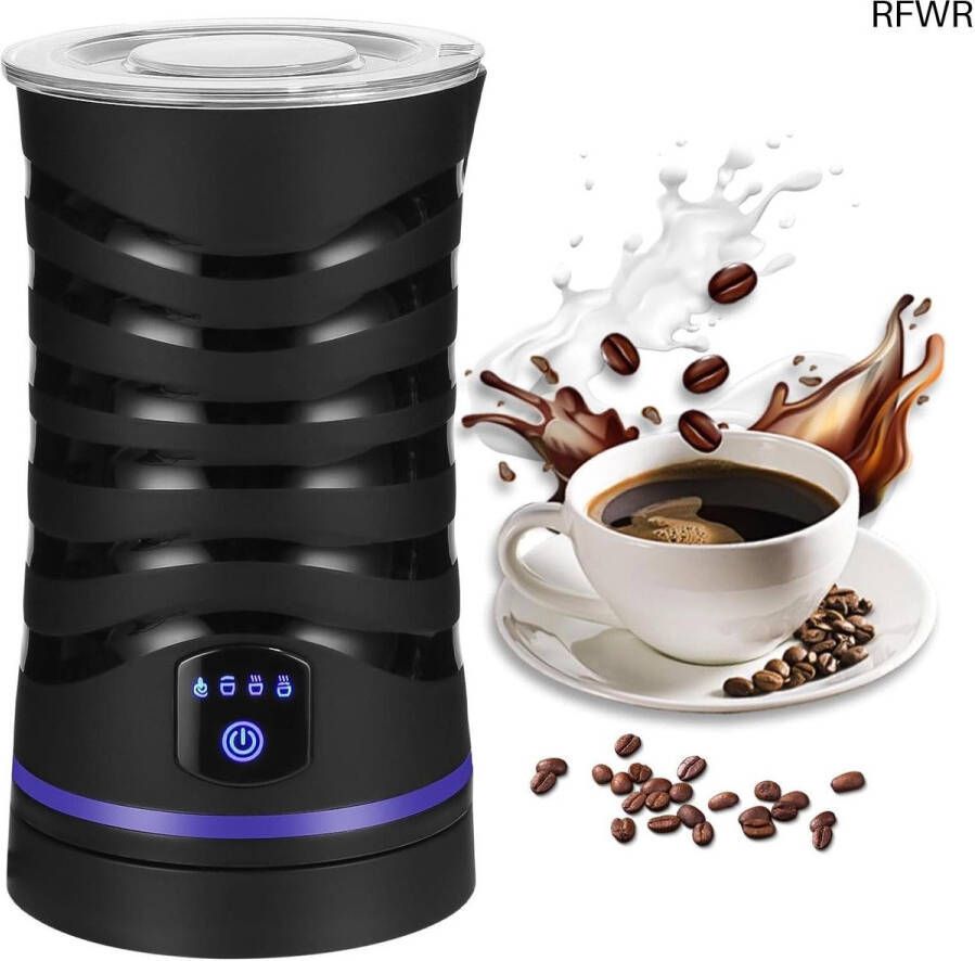 RFWR 4-in-1 elektrische melkopschuimer voor warm en koud melkschuim ideaal voor koffie en melk