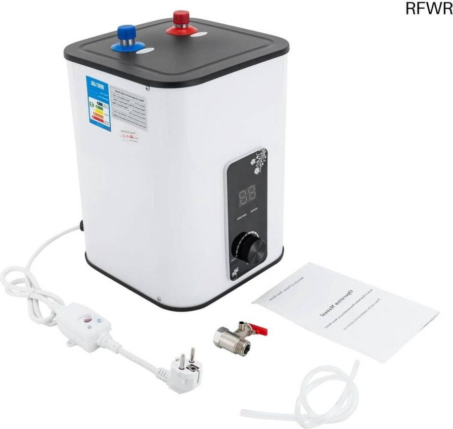 RFWR 8 liter elektrische warmwaterboiler met digitaal display snel opwarmen voor keuken en badkamer