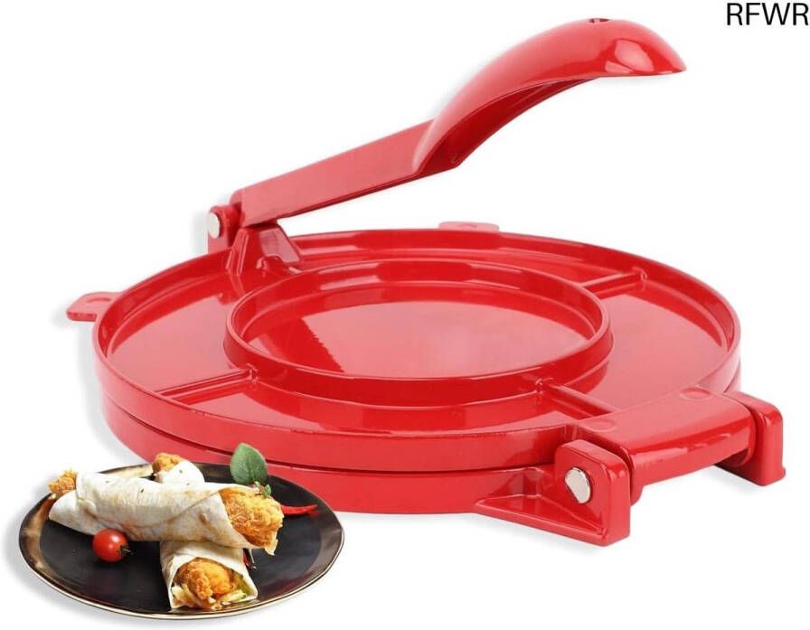 RFWR 9 Inch Tortilla Pers voor Tortilla's en Pannenkoeken Heavy Duty Aluminium Meel Pers met Opvouwbare Handgreep