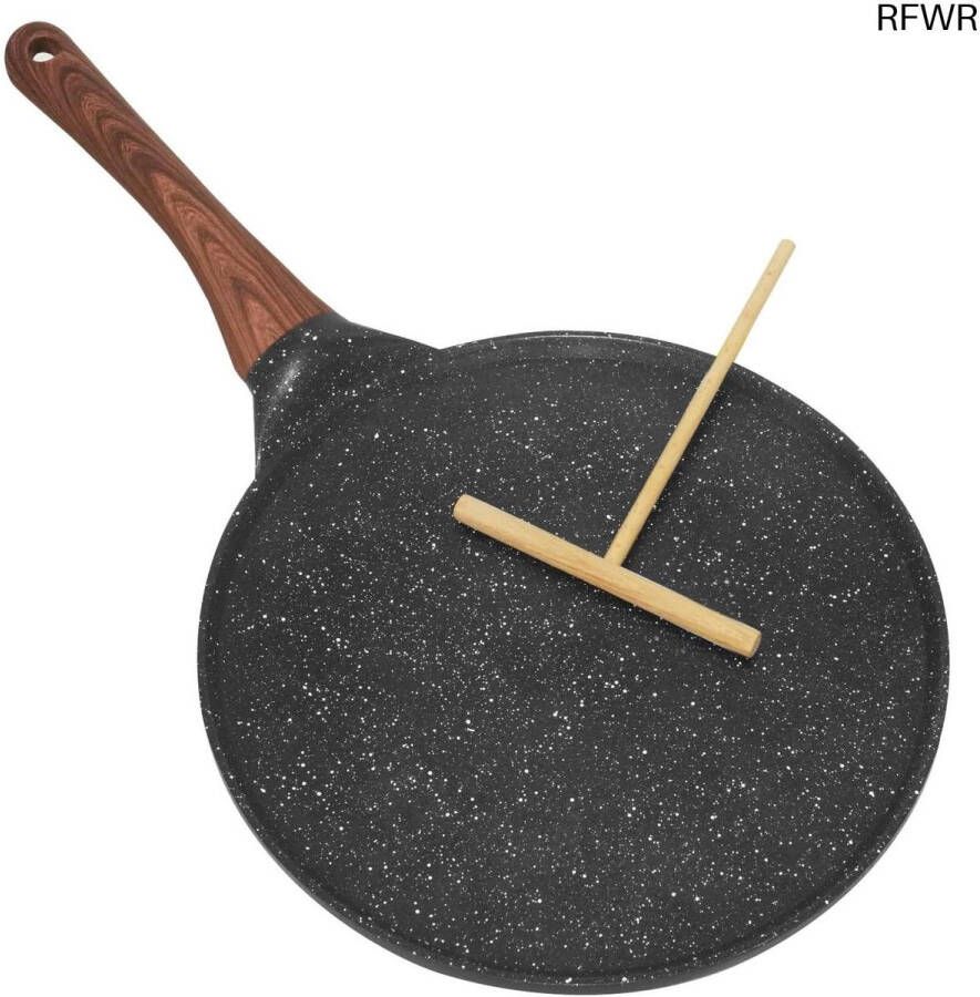 RFWR Antiaanbaklaag Pannenkoekenpan 26 5 cm met Deegdispenser Geschikt voor Inductie en Alle Kookplaten