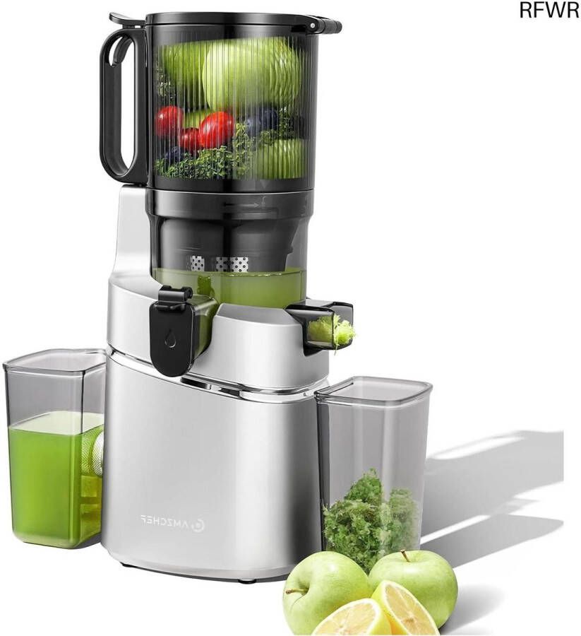 RFWR Automatische sapcentrifuge 250 W voor groenten en fruit met 145 mm opening en drievoudig filter