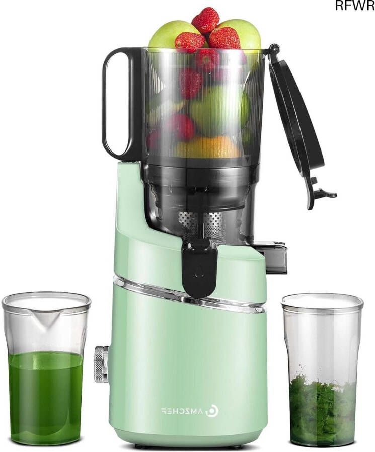 RFWR Automatische Sapcentrifuge met 135MM Opening en 1 8L Inhoud 250W Slow Juicer met Drievoudig Filter