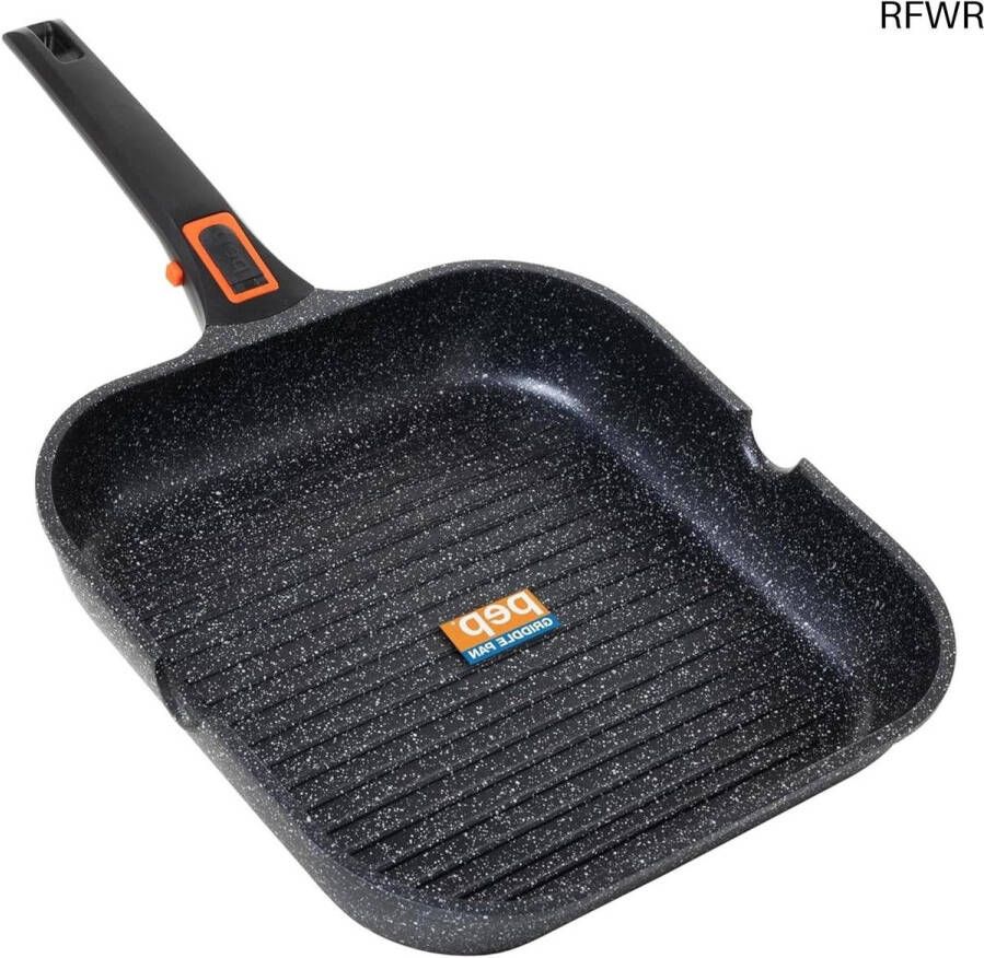 RFWR Bakplaat Pan 29cm met Afneembare Handvat Geschikt voor Inductie Gas en Elektrisch