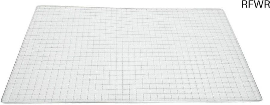 RFWR BBQ Grill Rooster Mesh Net voor Buiten Koken 45x30 cm Perfect voor Kamperen en Picknicken