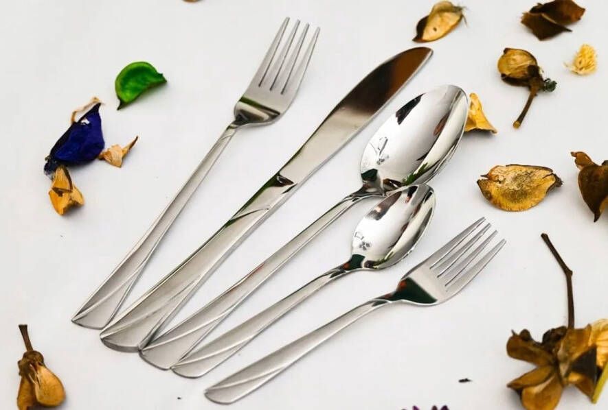 RFWR Bestekset voor 12 Personen 72 Delen van Roestvrij Staal in Luxe Koffer