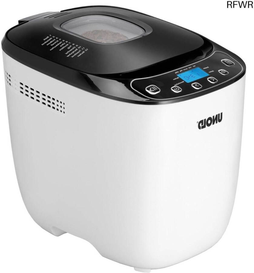 RFWR Broodbakmachine tot 1 kg met 12 programma's en LCD-display