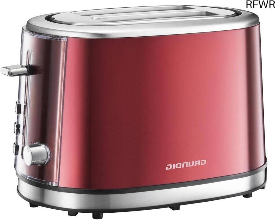 RFWR Broodrooster Rood met Extra Brede Kamers en Variabele Instelling