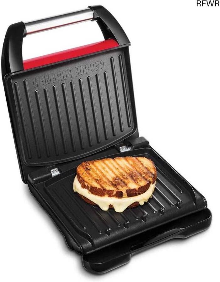 RFWR Compact Roestroestvrijstalen Grill 3 Porties Flexibel Scharnier Snelle Opwarming