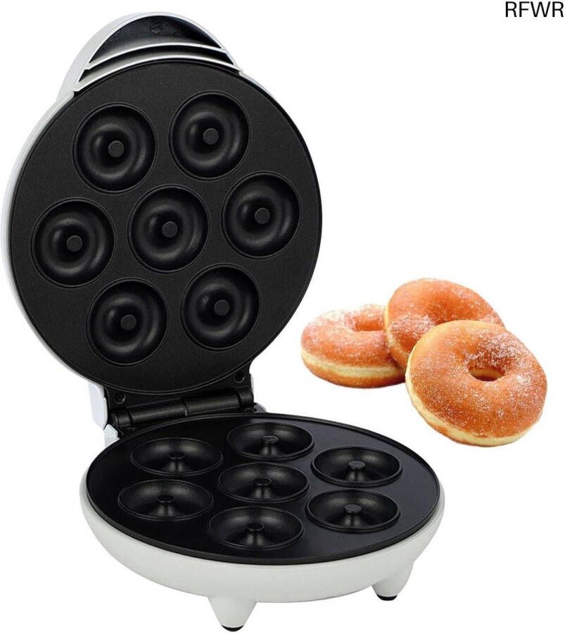 RFWR Compacte Elektrische Donutmaker 1200W voor Thuisgebak Maak 7 Donuts in Minuten